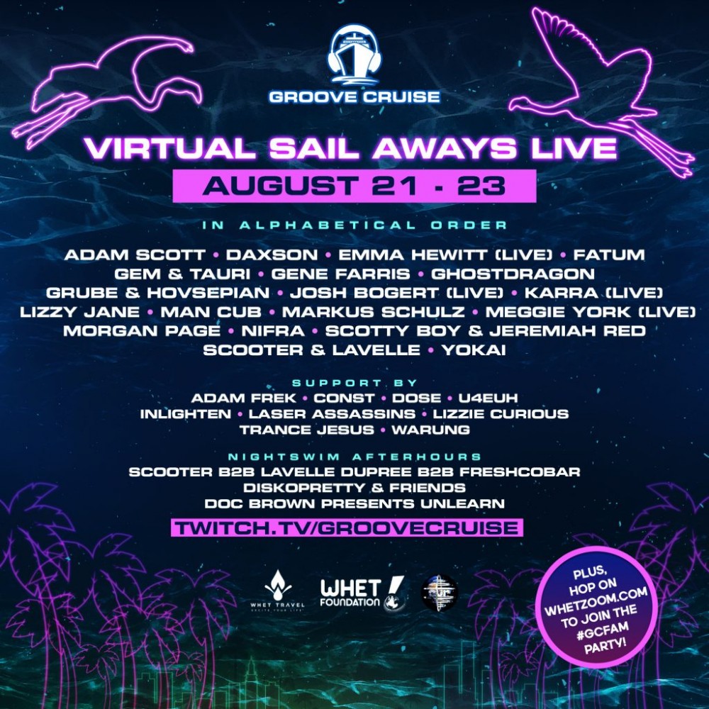 Virtual Sail Aways Live Stream Lineup