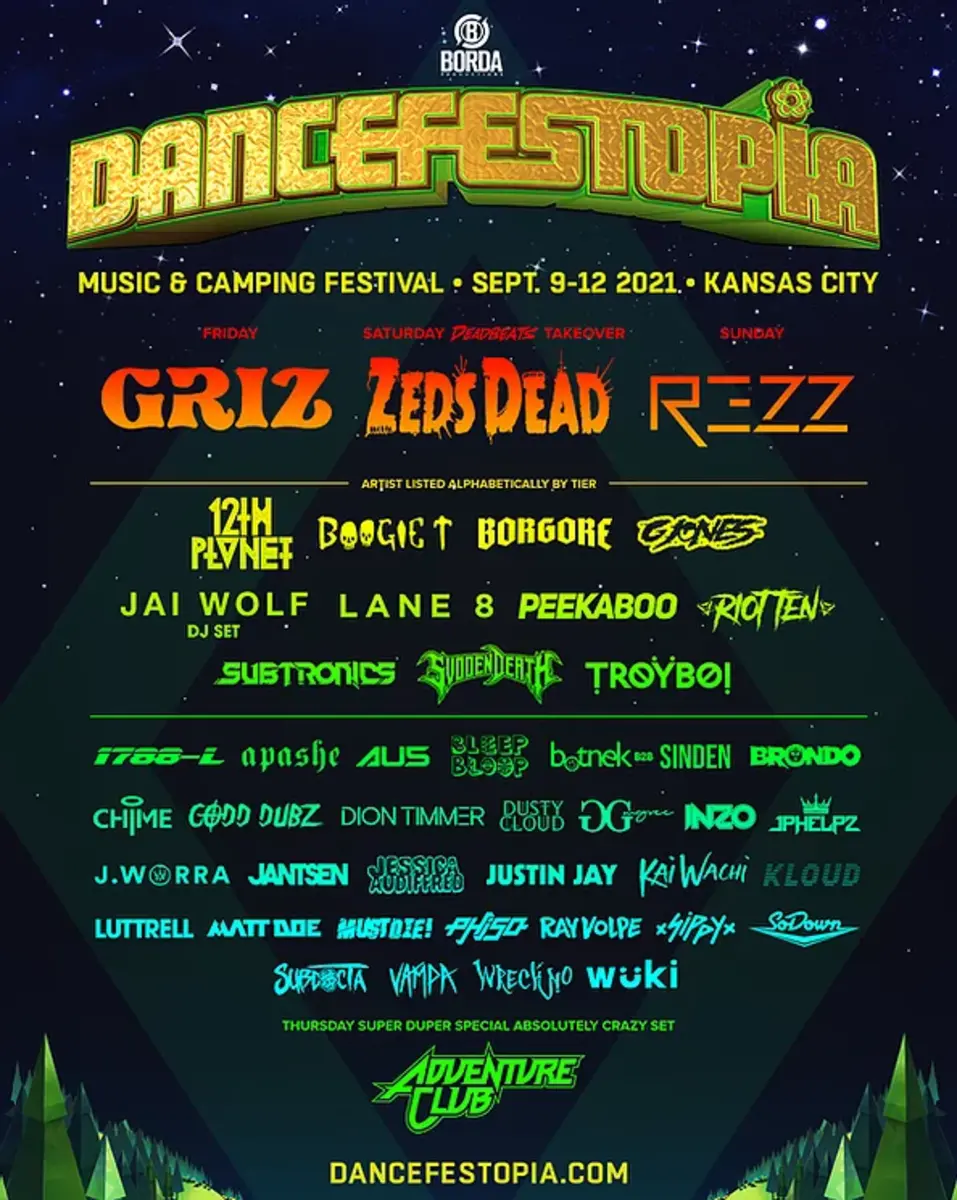 Dancefestopia 2021 Lineup