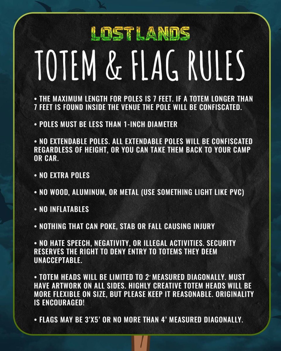 Lost Lands 2022 Totem and Flag Rules
