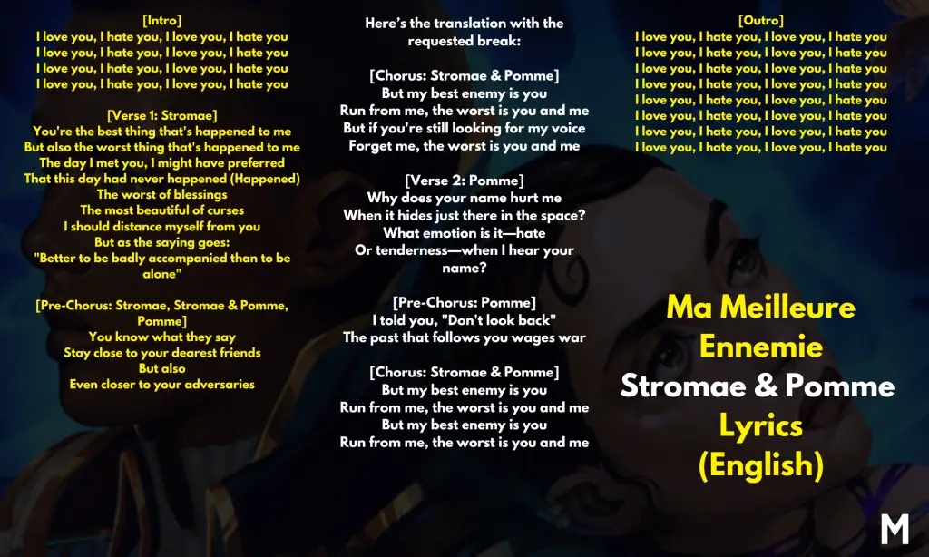 Stromae & Pomme - Ma Meilleure Ennemie Lyrics english