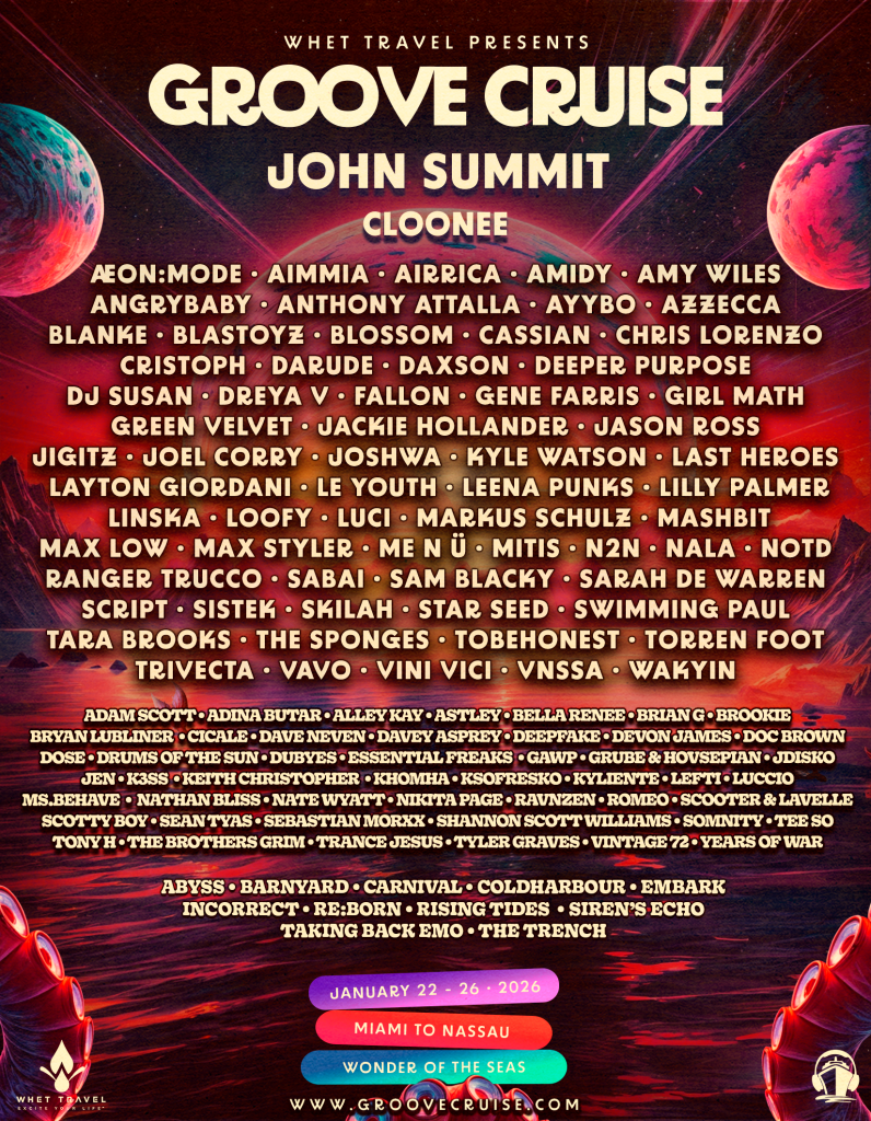 Groove Cruise 2026, lineup